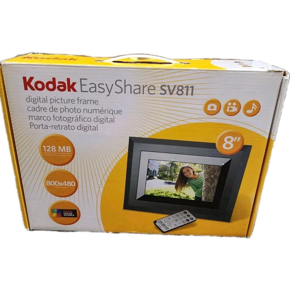 Kodak EasyShare‎ SV811 8 High Resolution Digital Picture Frame W/Remote Control